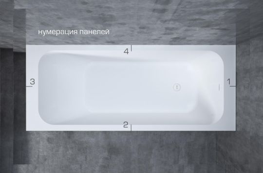 Ванна из искусственного камня Salini Orlanda KIT 180х80 схема 5