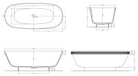 Ванна из искусственного камня Salini Greca Meander 180х80 схема 4