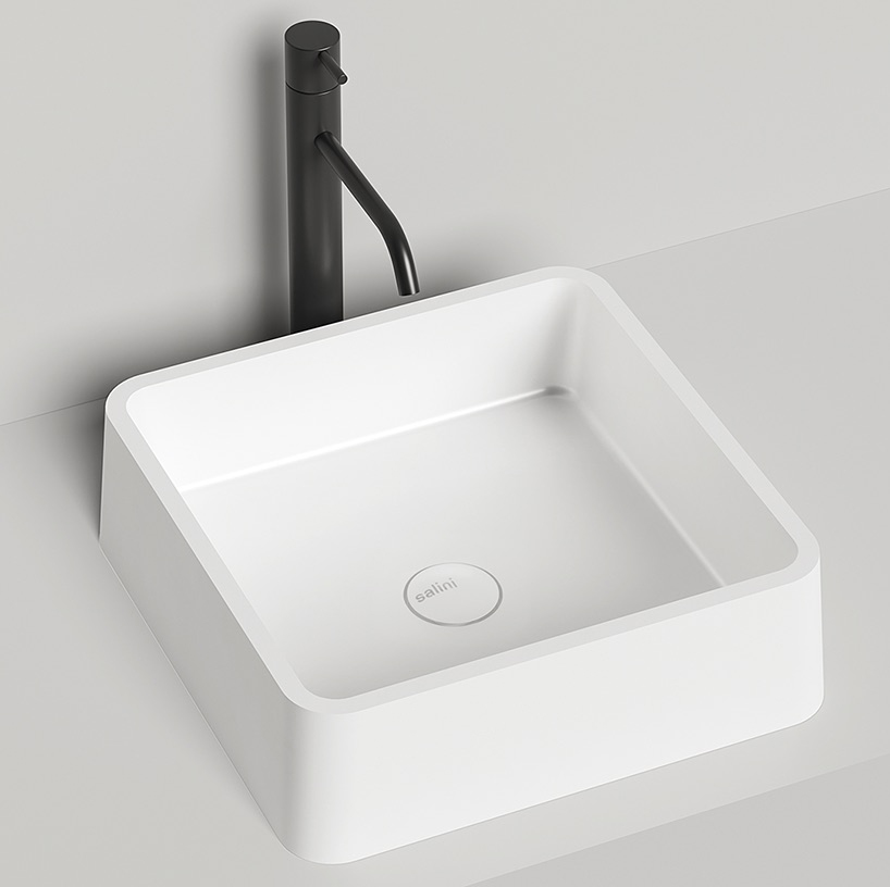 Изображение Белая квадратная раковина для ванной комнаты Salini Gloria 302 42x42 см