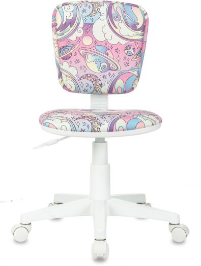 Кресло детское Бюрократ CH-W204NX (мультиколор луна розовая крестов. пластик пластик белый)