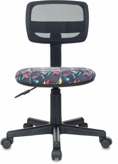 Кресло детское Бюрократ CH-299 (черный TW-01 сиденье мультиколор геометрия сетка/ткань крестов. пластик)