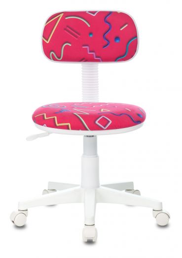 Кресло детское Бюрократ CH-W201NX (малиновый Sticks 05 крестов. пластик пластик белый)