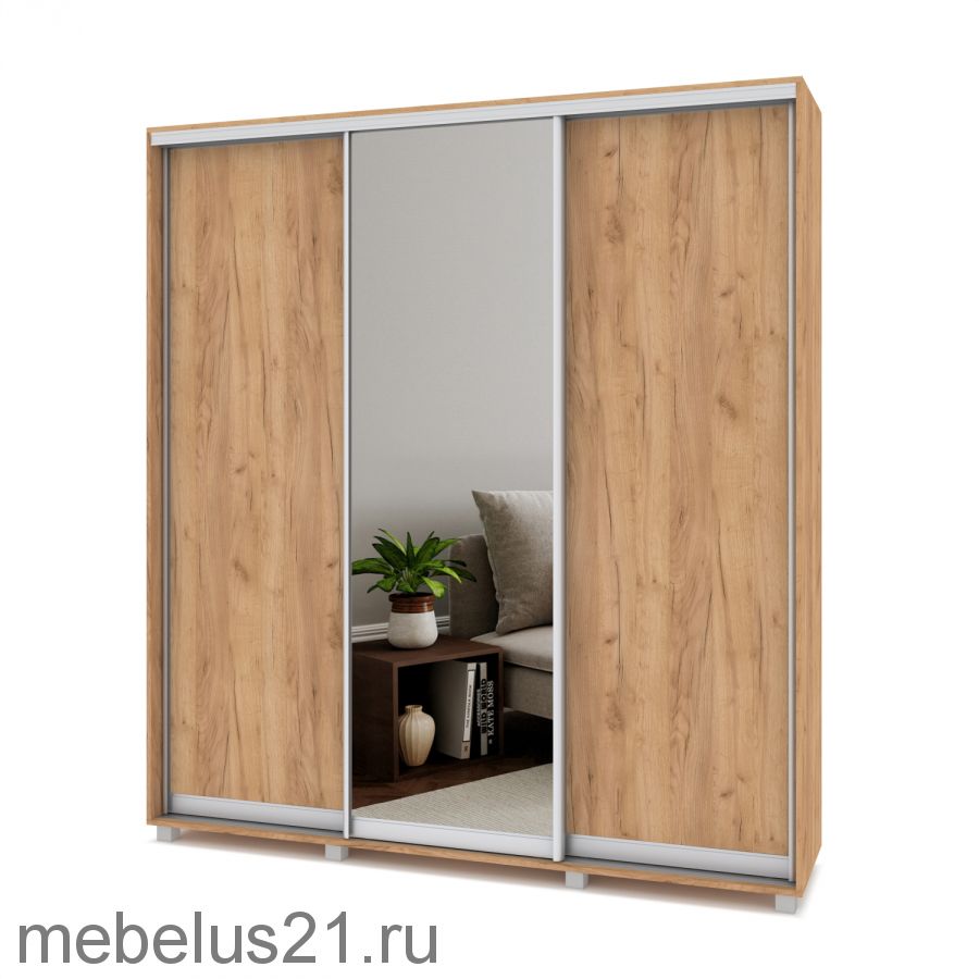 Шкаф купе Мартин с 1 зеркалом 2 м