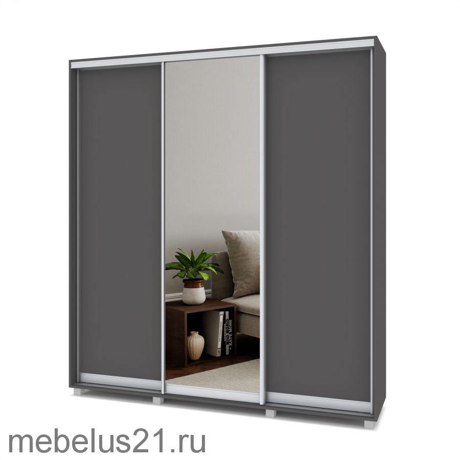 Шкаф купе Мартин с 1 зеркалом 2,2 м