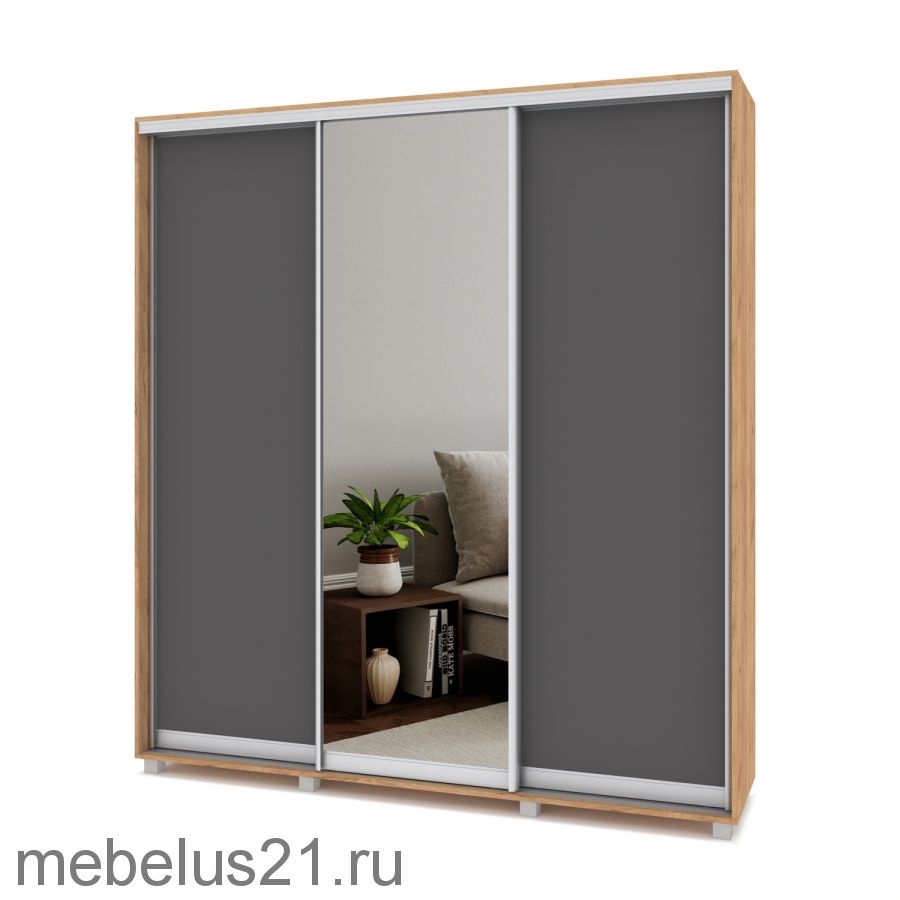 Шкаф купе Мартин с 1 зеркалом 2,2 м