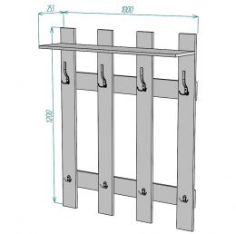 Вешалка V3 1200х1000х253(Графит)