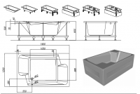 Гидромассажная ванна Kolpa San Nabucco (Набуко) 190x120 схема 2