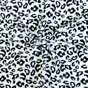 Плюш звериный принт гепард белый 50*50 см.