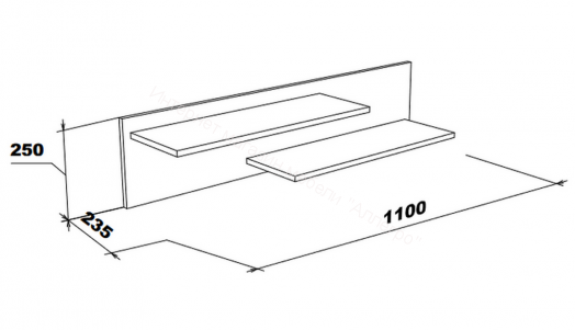 Полка навесная Gloss