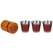 Набор стопок ЛУЧШИЙ ОХОТНИК 3шт/60мл (в чехле) A18-60