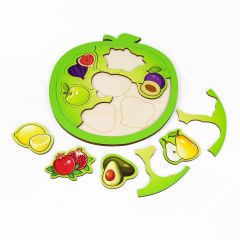 Деревянный пазл Фрукты от Yoshatoys