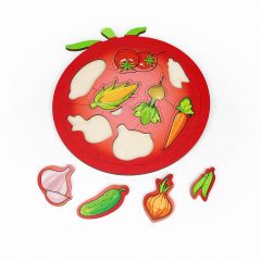 Деревянный пазл Овощи от Yoshatoys