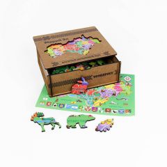 Деревянный пазл Карта Марий Эл премиум от Yoshatoys