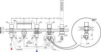 Каскадный смеситель для ванны Ravak WF 025.00 схема 2