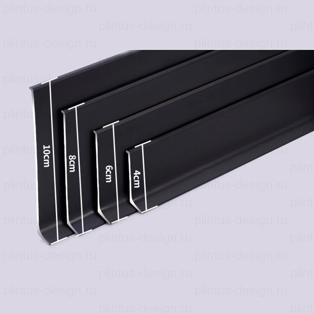 Плинтус Symetric L 40-100 мм чёрный