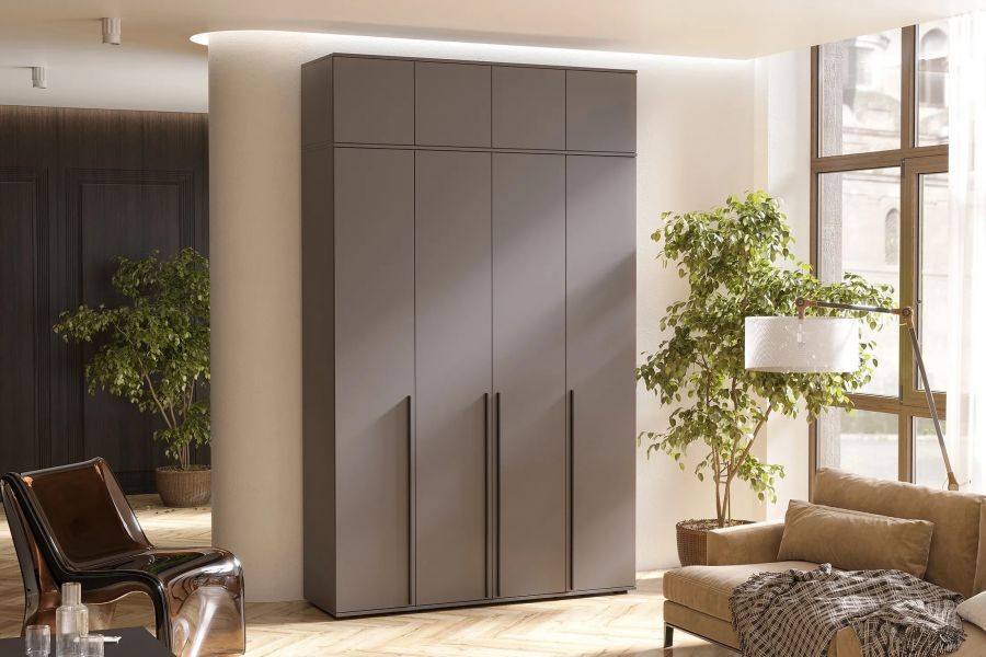 Шкаф 4-х створчатый с антресолью Норд