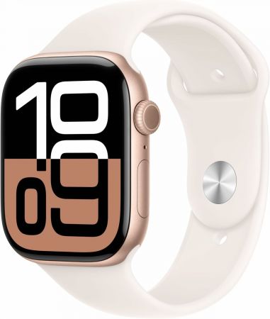 Apple Watch S10 46mm Rose Gold Light Blush Sport M/L