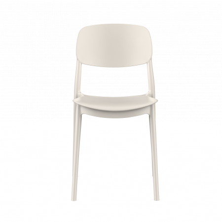 Стул пластиковый, штабелируемый ELLER (светло-бежевый)