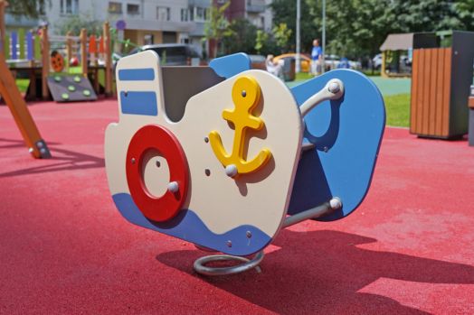 Качалка на пружине "Пароход"