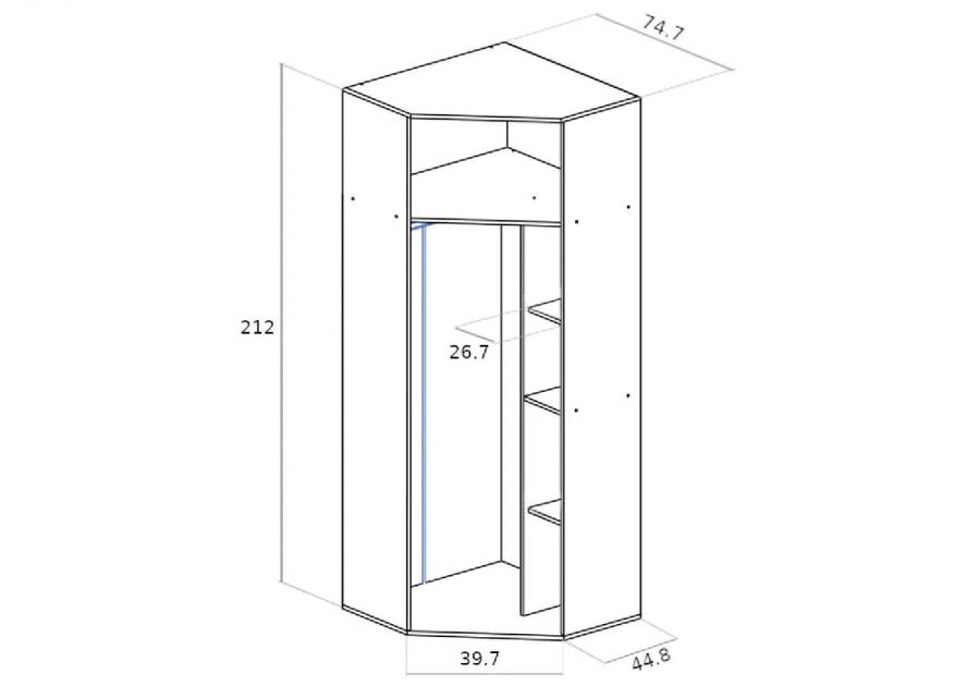 Шкаф угловой Белла