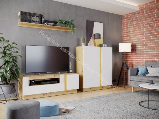 Тумба ТВ-150 MODO Артизан/Белый