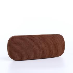 Футляр для очков Клетка, 16*6*3,5 см, хлопушка, коричневый