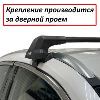 Багажник на крышу F7x, Lux City (без выступов), с замком, черные крыловидные дуги