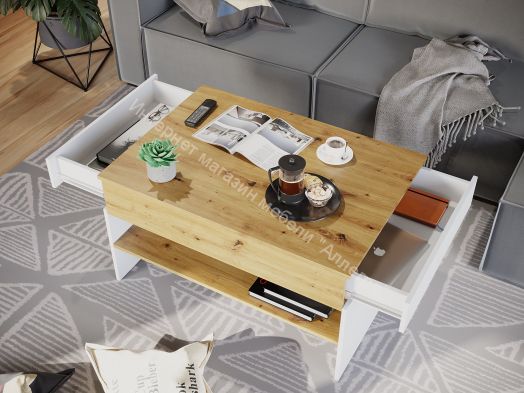 Стол журнальный MODO Артизан/Белый