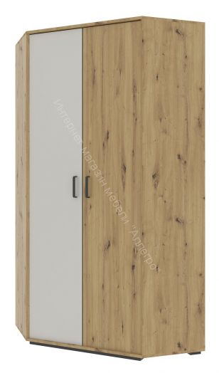 Шкаф угловой ШКУ-95 KUBO Артизан/Серый