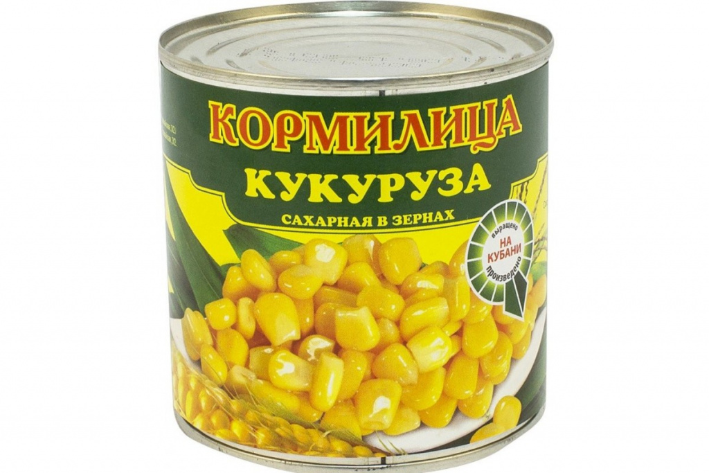 Кукуруза сахарная высший сорт ГОСТ "Кормилица" ж/б 340гр
