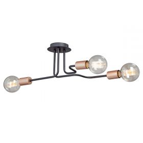 Люстра Vitaluce V4560-1/3PL, 3хE27 Макс. 60Вт Черный, Матовый / Виталюче.