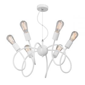 Люстра Vitaluce V4596-0/6S, 6хE27 Макс. 60Вт Белый, Матовый / Виталюче.