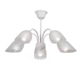 Люстра Vitaluce V3336-0/5PL, 5хЕ14 Макс. 40Вт, Плафон ПП Белый, Глянцевый / Виталюче.
