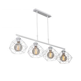Люстра Vitaluce V4269-0/4S, 4xE27 Макс. 40Вт Белый, Матовый / Виталюче.