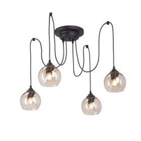 Люстра Vitaluce V42890-13/4PL, 4хE27 Макс. 40Вт Черный, Матовый / Виталюче.
