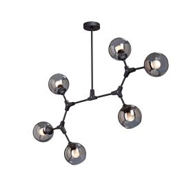 Люстра Vitaluce V4823-1/6PL, 6хE27 Макс. 60Вт Черный, Матовый / Виталюче.