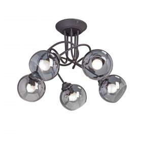 Люстра Vitaluce V4309-1/5PL, 5xE27 Макс. 40Вт Черный, Матовый / Виталюче.