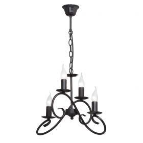 Люстра Vitaluce V3359/4, 4хE14 Макс. 40Вт Черный / Виталюче.