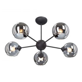 Люстра Vitaluce V4321-1/5PL, 5xE14 Макс. 40Вт  Черный, Матовый / Виталюче.