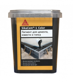 Краситель для Бетона и Растворов 1кг Sika Sikacem-1 Color 0,5кг на Основе Окиси Железа, Красный.