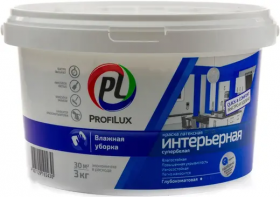 Краска Интерьерная ProfiLux PL- 10L 3кг Супербелая, Влагостойкая, Латексная, Водно-Дисперсионная / Профилюкс ПЛ 10 Л.