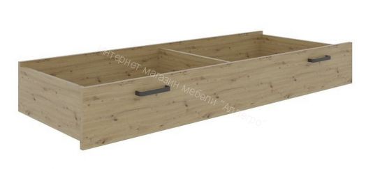 Кровать 90х200 KUBO Артизан/Чёрный/Серый