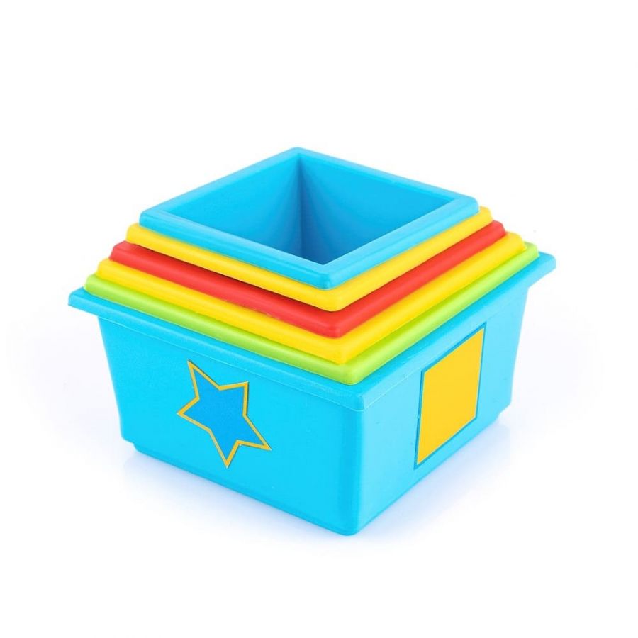 Мягкая пирамидка стаканчики с наклейками "Дидактика" КНОПА