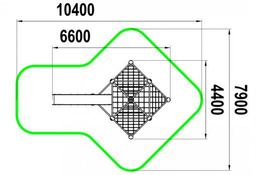 Фигура для лазания с горкой "Галактика"