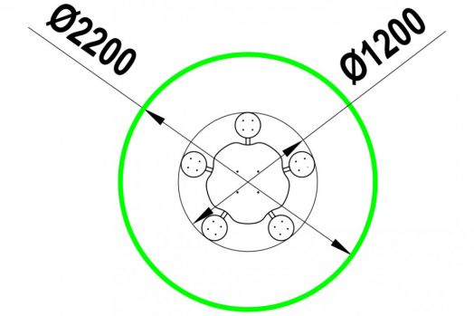 Столик для детской площадки "Семицветик"