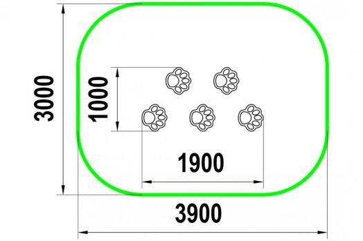 Столик для детской площадки "Следы"