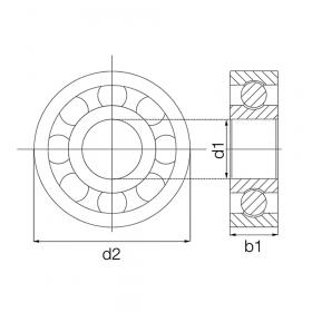 Подшипник BB 6000 C160-20-ES