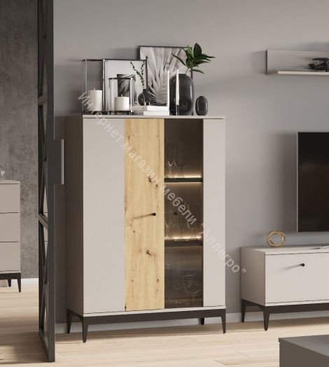 Комод КД-1 NORDIC Холодный серый/Дуб Артизан