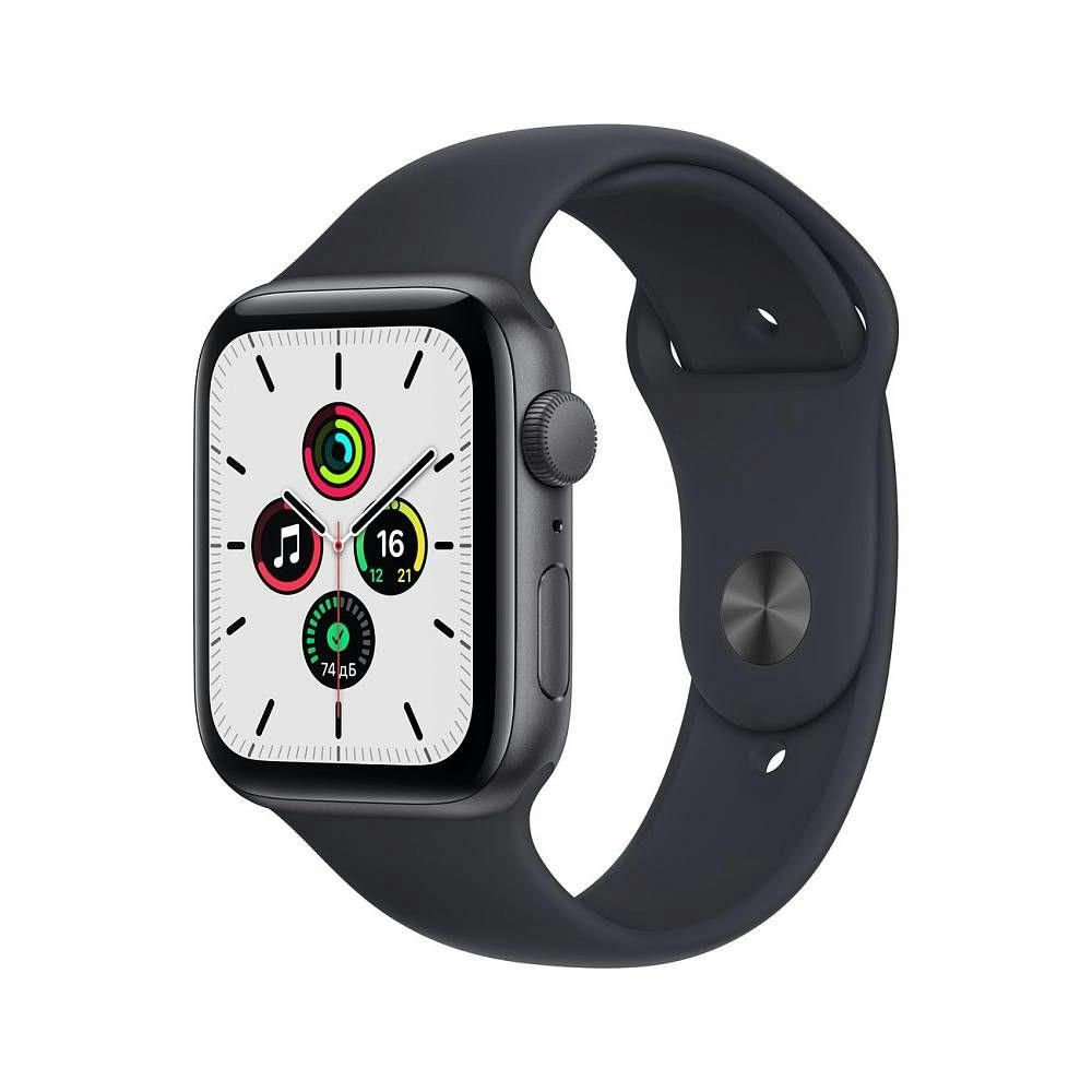 Apple Watch SE 44mm (GPS) Space Gray Aluminum Case with Midnight Sport Band (MKQ63)