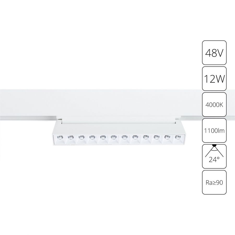 Магнитный трековый светильник Arte Lamp LINEA A4668PL-1WH